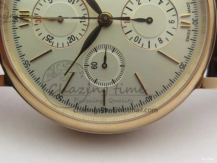 MIROTIME 0711 Efficient Portofino Chrono RG ZF 1:1 Best Edition White Dial on Brown Leather Strap A 7151